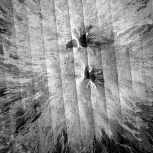Vénus, image radar d'un volcan (Magellan).