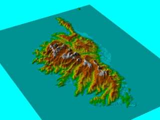 Image 3D de la Corse. Cliquez pour agrandir.